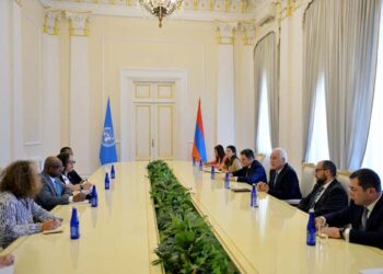 ՀՀ ՆԱԽԱԳԱՀԸ ՄԱԿ-Ի ԳԼԽԱՒՈՐ ՎԵՀԱԺՈՂՈՎԻ ՆԱԽԱԳԱՀԻՆ ՀԵՏ ՀԱՆԴԻՊՄԱՆ ԸՆԹԱՑՔԻՆ ԲԱՐՁՐԱՑՈՒՑԱԾ Է ՀԱՅ ԳԵՐԻՆԵՐՈՒ ՀԱՅՐԵՆԱԴԱՐՁՈՒԹԵԱՆ ՀԱՐՑԸ